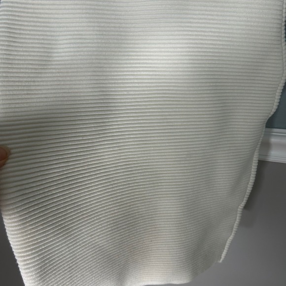 Torn by Ronny Kobo Cream Ribbed Mock Neck Bodycon Mini Dress Women small - Picture 7 of 9